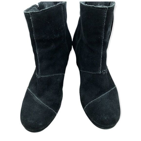 Toms black side zipper ankle booties - Picture 1 of 4